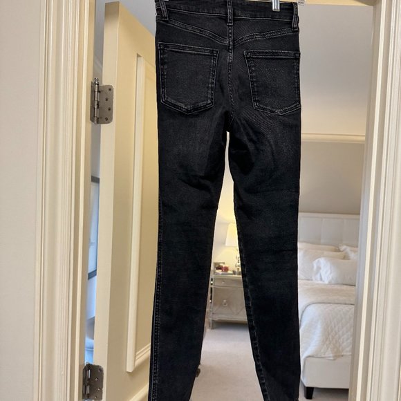 Free People We the Free Raw Hem High Rise Skinny Jeans - Picture 4 of 5